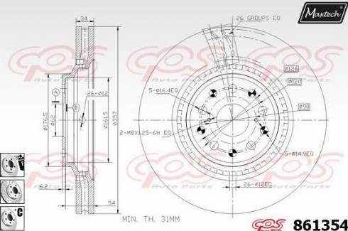 Maxtech 861354.6880 - Kočioni disk www.molydon.hr