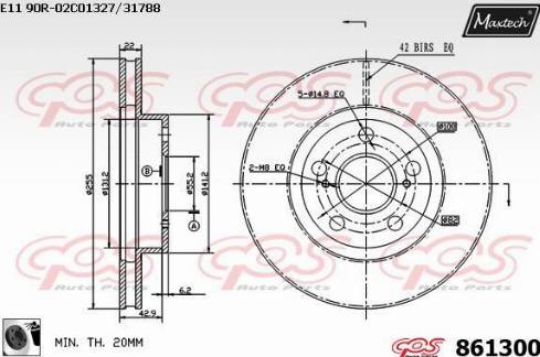 Maxtech 861300.0060 - Kočioni disk www.molydon.hr