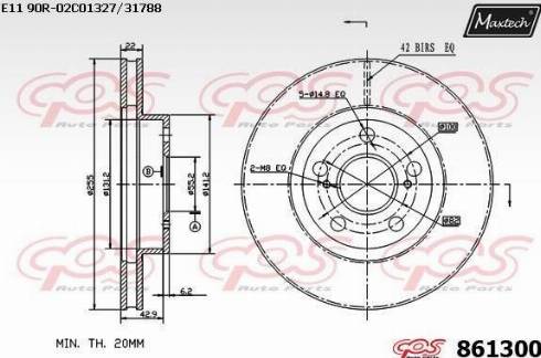 Maxtech 861300.0000 - Kočioni disk www.molydon.hr