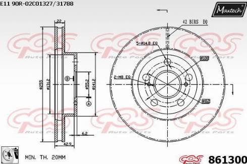 Maxtech 861300.0080 - Kočioni disk www.molydon.hr