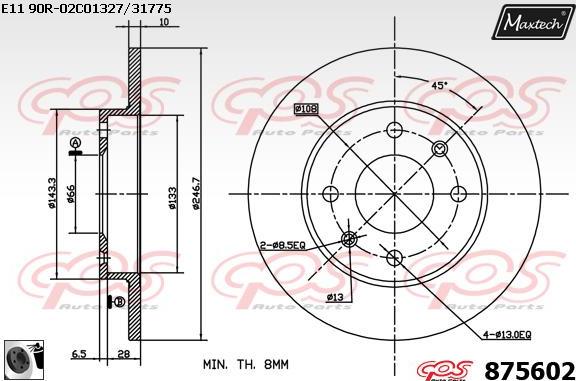 Maxtech 861300 - Kočioni disk www.molydon.hr