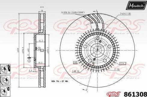 Maxtech 861308.6880 - Kočioni disk www.molydon.hr