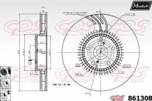 Maxtech 861308.6260 - Kočioni disk www.molydon.hr