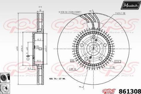 Maxtech 861308.0260 - Kočioni disk www.molydon.hr