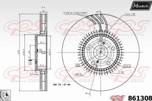 Maxtech 861308.0200 - Kočioni disk www.molydon.hr