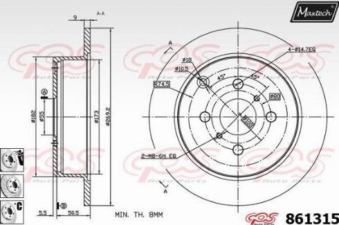 Maxtech 861315.6880 - Kočioni disk www.molydon.hr