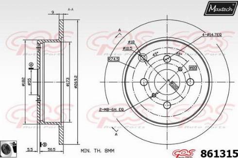 Maxtech 861315.0060 - Kočioni disk www.molydon.hr