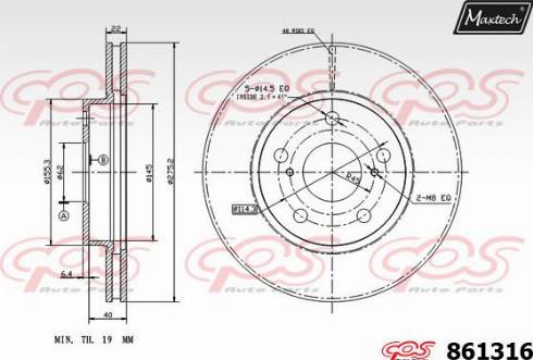 Maxtech 861316.0000 - Kočioni disk www.molydon.hr