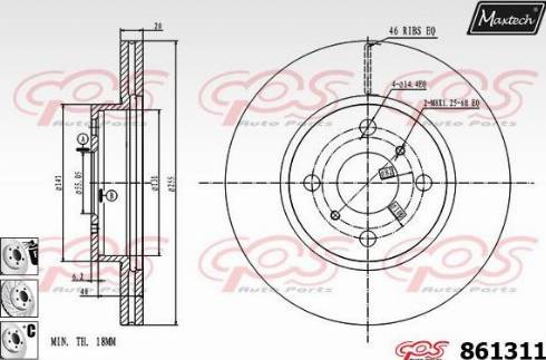 Maxtech 861311.6980 - Kočioni disk www.molydon.hr