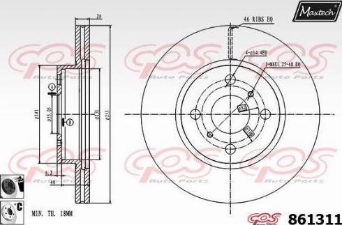 Maxtech 861311.6060 - Kočioni disk www.molydon.hr