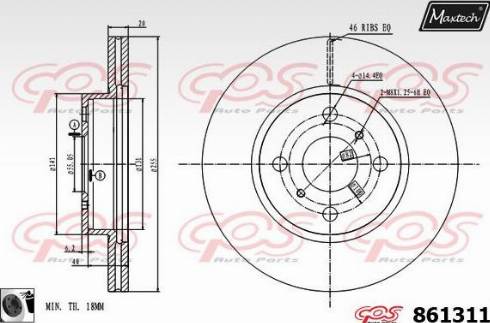 Maxtech 861311.0060 - Kočioni disk www.molydon.hr