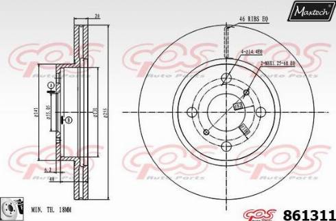 Maxtech 861311.0080 - Kočioni disk www.molydon.hr