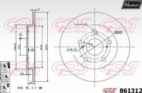 Maxtech 861312.6980 - Kočioni disk www.molydon.hr