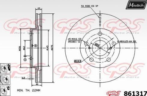 Maxtech 861317.6980 - Kočioni disk www.molydon.hr