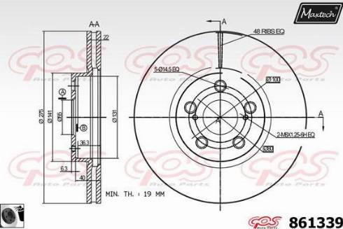 Maxtech 861339.0060 - Kočioni disk www.molydon.hr