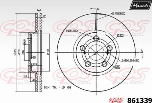 Maxtech 861339.0000 - Kočioni disk www.molydon.hr