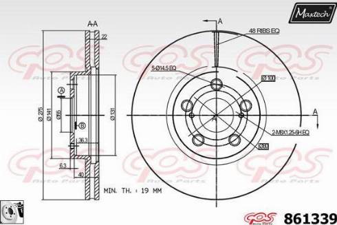 Maxtech 861339.0080 - Kočioni disk www.molydon.hr