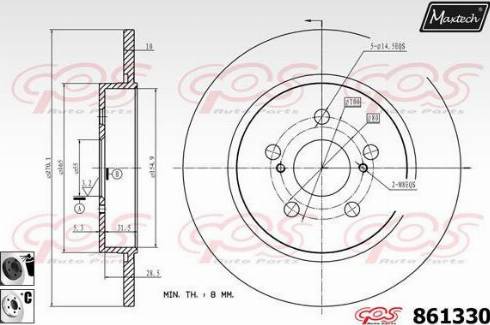 Maxtech 861330.6060 - Kočioni disk www.molydon.hr