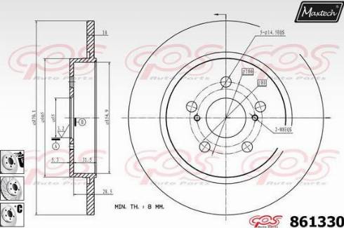 Maxtech 861330.6880 - Kočioni disk www.molydon.hr