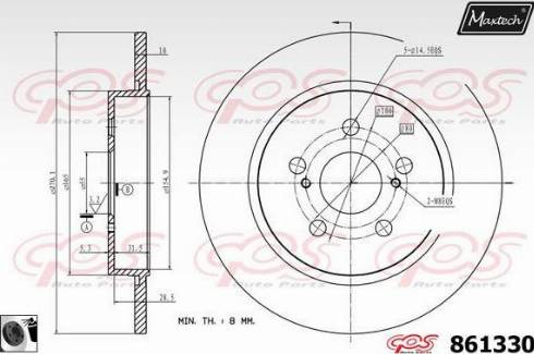 Maxtech 861330.0060 - Kočioni disk www.molydon.hr