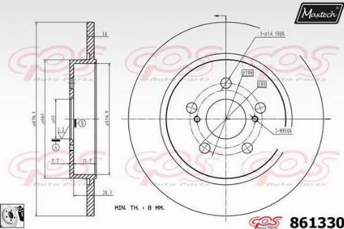 Maxtech 861330.0080 - Kočioni disk www.molydon.hr