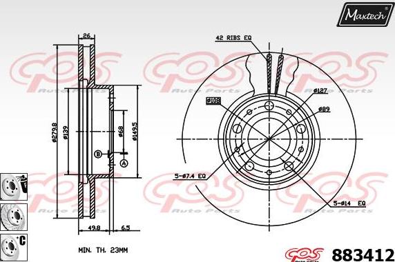 Maxtech 861330 - Kočioni disk www.molydon.hr