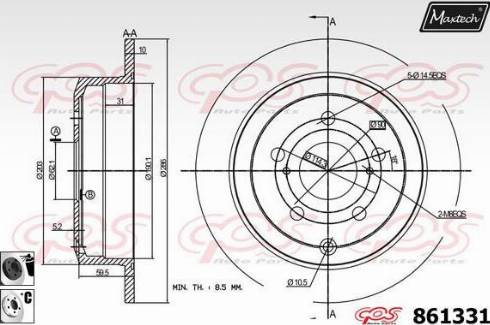 Maxtech 861331.6060 - Kočioni disk www.molydon.hr