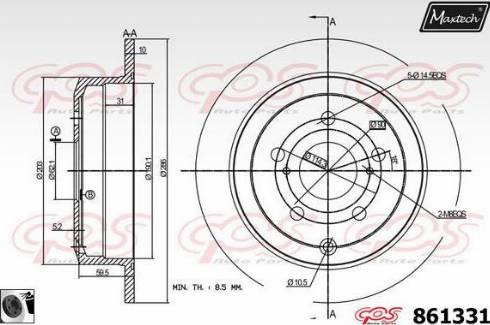 Maxtech 861331.0060 - Kočioni disk www.molydon.hr