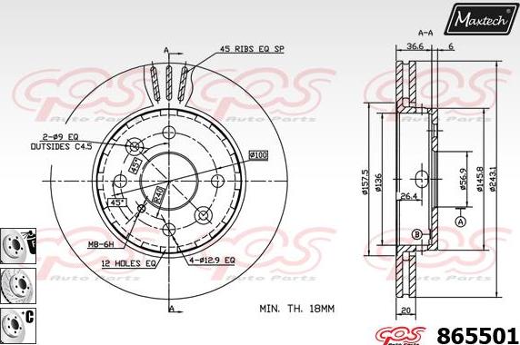 Maxtech 861331 - Kočioni disk www.molydon.hr