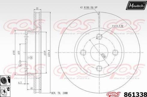 Maxtech 861338.6060 - Kočioni disk www.molydon.hr