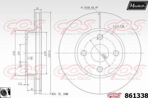 Maxtech 861338.0060 - Kočioni disk www.molydon.hr