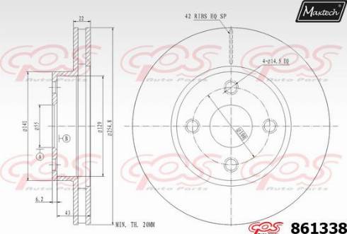 Maxtech 861338.0000 - Kočioni disk www.molydon.hr