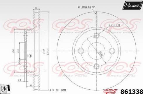 Maxtech 861338.0080 - Kočioni disk www.molydon.hr