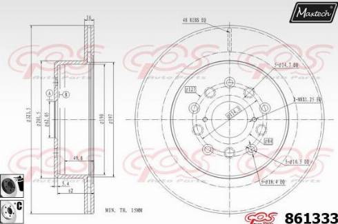 Maxtech 861333.6060 - Kočioni disk www.molydon.hr