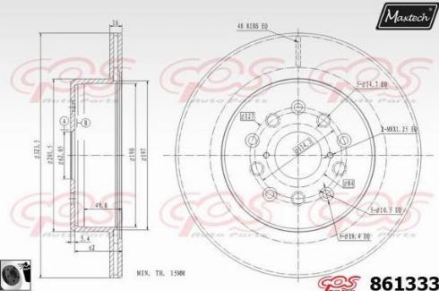 Maxtech 861333.0060 - Kočioni disk www.molydon.hr