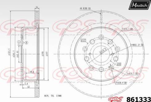 Maxtech 861333.0000 - Kočioni disk www.molydon.hr