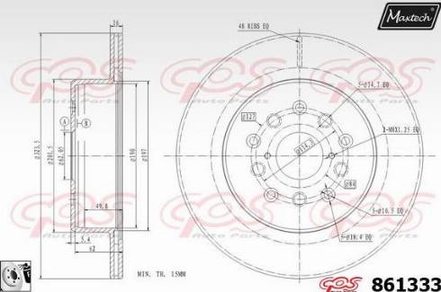 Maxtech 861333.0080 - Kočioni disk www.molydon.hr