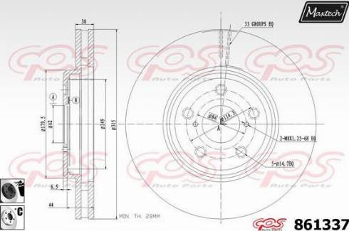 Maxtech 861337.6060 - Kočioni disk www.molydon.hr