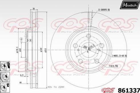 Maxtech 861337.6880 - Kočioni disk www.molydon.hr