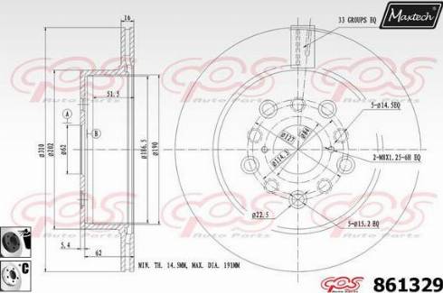 Maxtech 861329.6060 - Kočioni disk www.molydon.hr