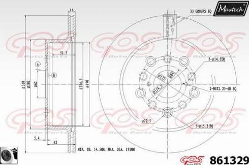 Maxtech 861329.0060 - Kočioni disk www.molydon.hr