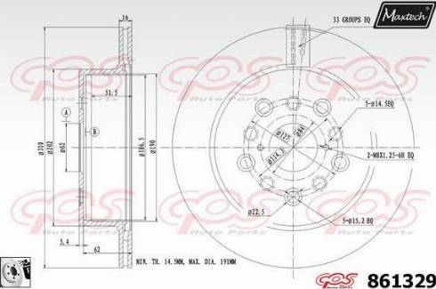 Maxtech 861329.0080 - Kočioni disk www.molydon.hr