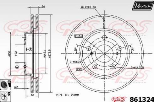 Maxtech 861324.6060 - Kočioni disk www.molydon.hr