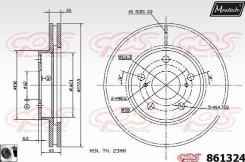 Maxtech 861324.0060 - Kočioni disk www.molydon.hr