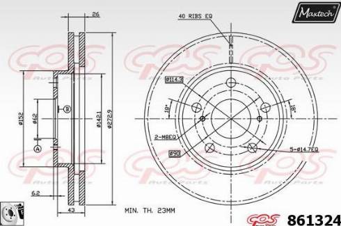 Maxtech 861324.0080 - Kočioni disk www.molydon.hr