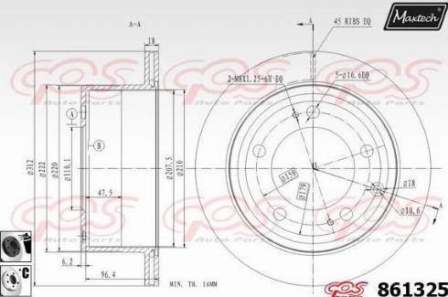 Maxtech 861325.6060 - Kočioni disk www.molydon.hr