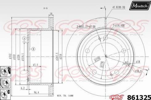 Maxtech 861325.6880 - Kočioni disk www.molydon.hr