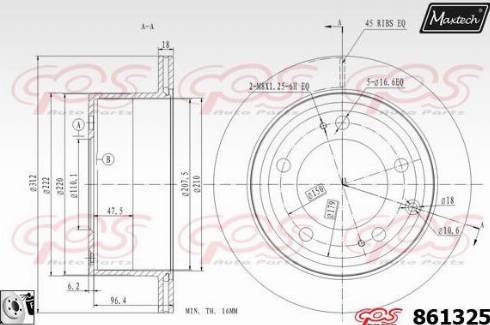 Maxtech 861325.0080 - Kočioni disk www.molydon.hr