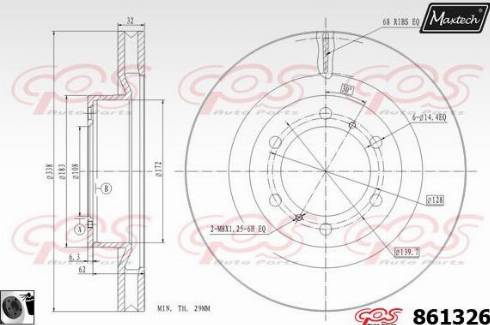 Maxtech 861326.0060 - Kočioni disk www.molydon.hr