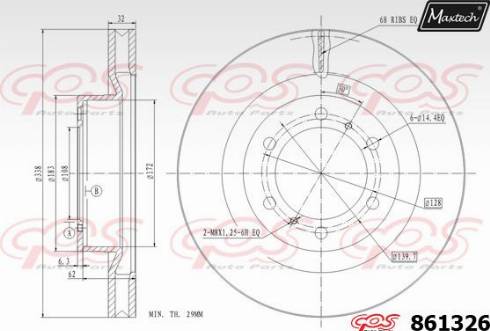 Maxtech 861326.0000 - Kočioni disk www.molydon.hr